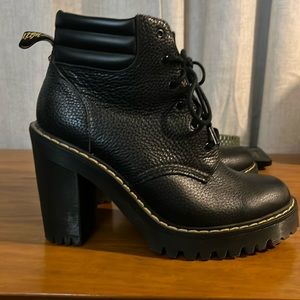 Doc martins ankle heel booties.